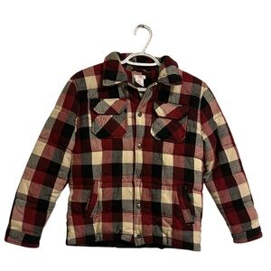 Joe Fresh Plaid Kids Jacket - Red and Black